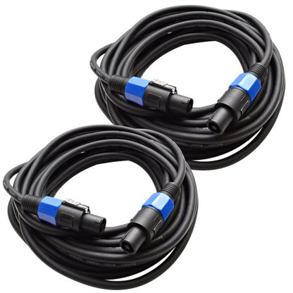 Seismic Audio TW12S35Pair 12 Gauge 35-Feet Speakon to Speakon PA/DJ Speaker Cable - size: 35 Feet