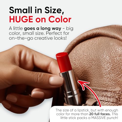 Blue Squid PRO Red, White and Black Face Paint Stick - Waterproof Body Paint Adults & Kids Eye Black Baseball, Eyeblack Softball -Hypoallergenic Twist-Up Non-Toxic Makeup Stick - Cosplay, Sports & SFX - color: Red, White & Black