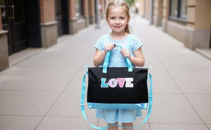 Garment Dance Shoulder Bags for Girls, Teen Dancers, Costumes, Boys | Holographic Glitter Dance Bag for Kids - color: Love