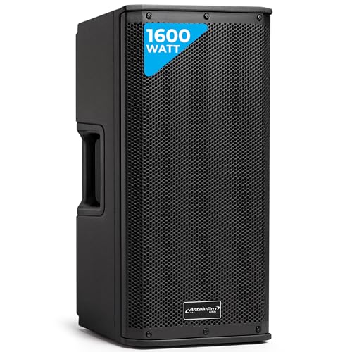 ANTAKIPRO 12-Inch 2-Way Active Loudspeaker - 1600W 4 Ohms Wireless PA Speaker with USB Inputs, Digital Signal Processing, TWS, XLR & RCA, Loud Outdoor Bluetooth Speaker Ideal for DJs & Sound Systems