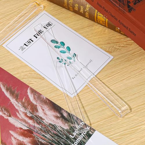 6 Pcs Music Stand Clips, Clear Acrylic Music Book Stand Page Holder Clip to Hold Book Open, Piano Book Holder Clips for Wind for Musician Composer Pianist Outdoor Gig Rehearsal Easy Reading