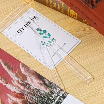 6 Pcs Music Stand Clips, Clear Acrylic Music Book Stand Page Holder Clip to Hold Book Open, Piano Book Holder Clips for Wind for Musician Composer Pianist Outdoor Gig Rehearsal Easy Reading