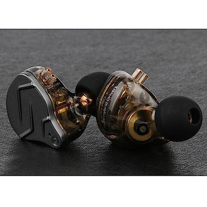 Linsoul KZ ZSN PRO X 1BA+1DD Hybrid Driver IEM HiFi Wired Earbuds | Metal HiFi in-Ear Monitor with Detachable Recessed 2Pin Cable, Zinc Alloy Panel, without Mic, Grey - color: Grey, style: Without Mic
