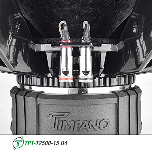 Timpano 15 Inch Subwoofer D4 2500 Watts Max Power Dual 4 Ohm, 15 Subwoofer Speaker 23.5 mm High Xmax, TPT-T2500-15 D4, 3 in Voice Coil, Competition Sub Woofer for Car Audio Systems (Single) - size: 15 Inch - Dual 4 Ohm