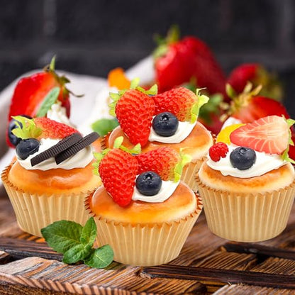 Artificial Fruit 6Pcs Realistic Artificial Cupcake Models for Kitchen Bakery Art Painting Classroom Teaching Food Display Photography Props Decoration - size: 2.55 Inch