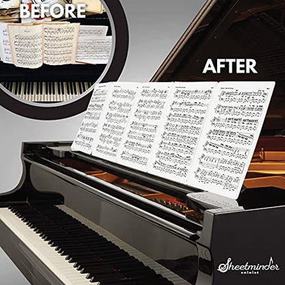 Soloist (5-Pack) - Printed Sheet Music Organizer/No Page Turning, Windproof on Music Stand, No Plastic Sleeves, Easily Mark Fingering/Perfect for Students, Teachers, Bands, Performers