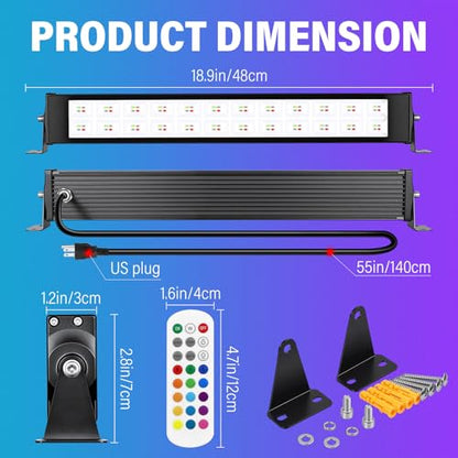 RIGIDON 2 Pack 28W LED Wall Washer Light, Dimmable Music Sync RGB Light Bar - size: 2 Pack 28W