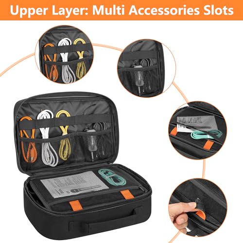 PGmoon 3 Slots Wireless Microphone Carrying Case | Microphone Storage Bag Fits for 3 Mic System Microphones Up to 11", Portable Mic case for Singing, Karaoke (Patent Design)
