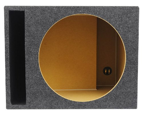 Rockville RSV15 15" Vented Car Audio Subwoofer Box, 2.6 Cu Ft Enclosure | 3/4" USA MDF, Tuned 32Hz, Gold Spring Terminals, Glued / Stapled / Sealed, Made in USA, Black Carpet