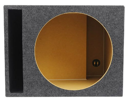 Rockville RSV15 15" Vented Car Audio Subwoofer Box, 2.6 Cu Ft Enclosure | 3/4" USA MDF, Tuned 32Hz, Gold Spring Terminals, Glued / Stapled / Sealed, Made in USA, Black Carpet