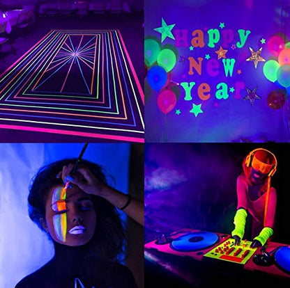 27W Black Light, HouLight 9 LED UV Blacklight Bar, Blacklights for Halloween, Birthday Parties, Stage Lighting, Weddings, Glow Parties and Black Light Party Supplies