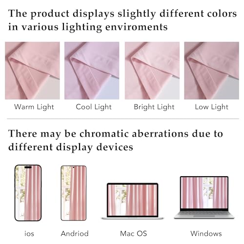 NICETOWN Baby Pink Velvet Room Darkening Curtains 96 inch Long - color: Baby Pink, size: 52"W x 96"L (Pack of 2)