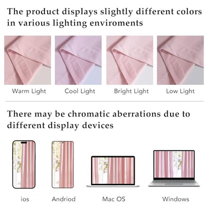NICETOWN Baby Pink Velvet Room Darkening Curtains 96 inch Long - color: Baby Pink, size: 52"W x 96"L (Pack of 2)