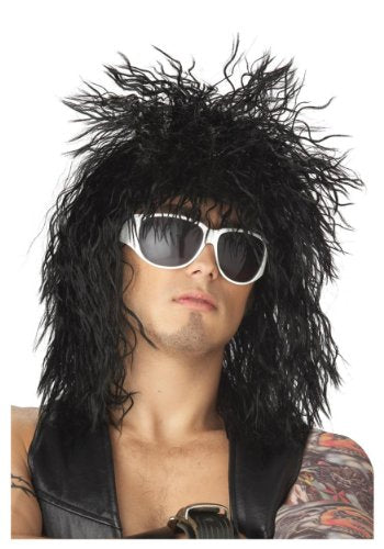 California Costumes mens Black Rockin' Dude Wig Adult Sized Costumes, Black, One Size US - color: Black