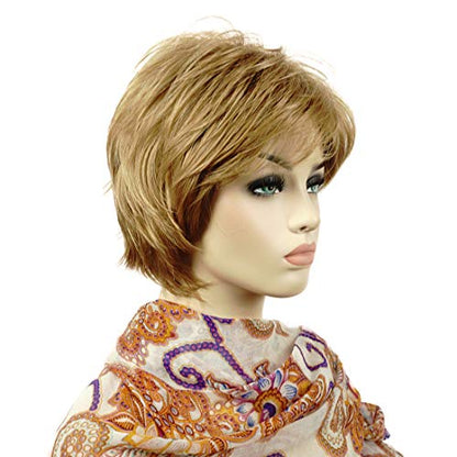 Lydell Short Layered Shaggy Full Synthetic Wigs (Light Stawberry Blonde) - color: 19 Light Stawberry Blonde