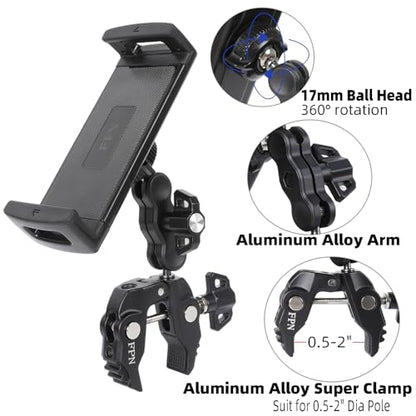 Tablet Holder for Microphone Stand/Treadmill/Spin Bike/Stroller/Golf Cart/Handlebar/Stationary Bike, Phone iPad Holder Mount for iPad Pro 12.9, Galaxy Tabs, iPhone(4.7-13”) - style: 3" Arm
