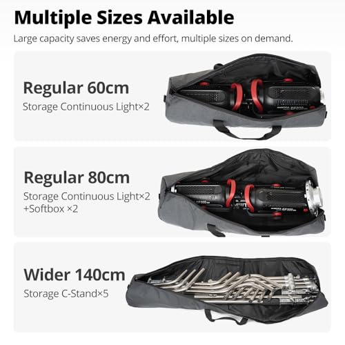 AMBITFUL Widened Version Tripod Carrying Case Bag 21/25/31/39/43/47/51/55/ for Light Stands,Boom Stand,Umbrella and Tripod Photography Accessories (39.37in(100cm)*Φ8.66in(22cm)) - color: 39.37in(100cm)*Φ8.66in(22cm)
