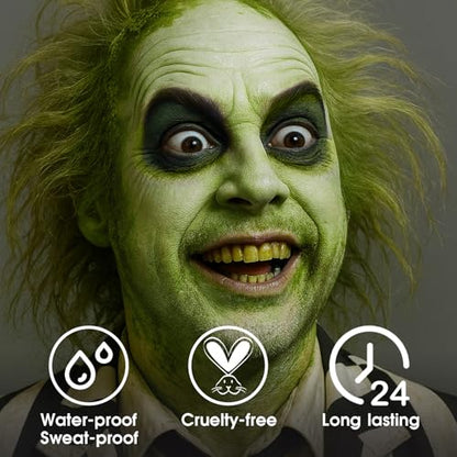 BAD COLOR Ogre Green Face Paint Stick, Matte Eye Black Stick Facepaint for Witch, Zombie, Shrek, Goblin & Monster Looks – Halloween SFX Cosplay Face & Body Paint for Adults - color: 1PCS Ogre Green