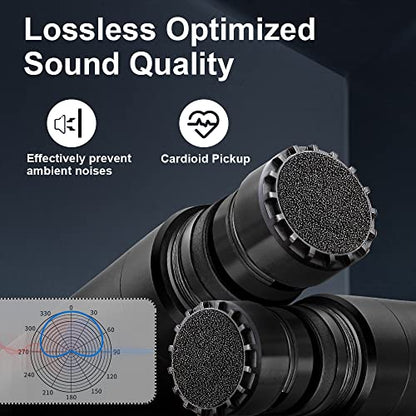 Depusheng R4 Karaoke Wireless Microphones Professional 4 Channels Handheld Wireless Microphone System Metal Dynamic Mic for Karaoke Singing, House Party, Church, Performance - style: 4 Handheld mic