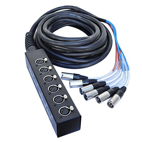 Seismic Audio SADROP-6x30 6 Channel Drop Snake Cable, 30-Feet Pro Audio Sub Snake - size: 30 Foot - 6 Channel