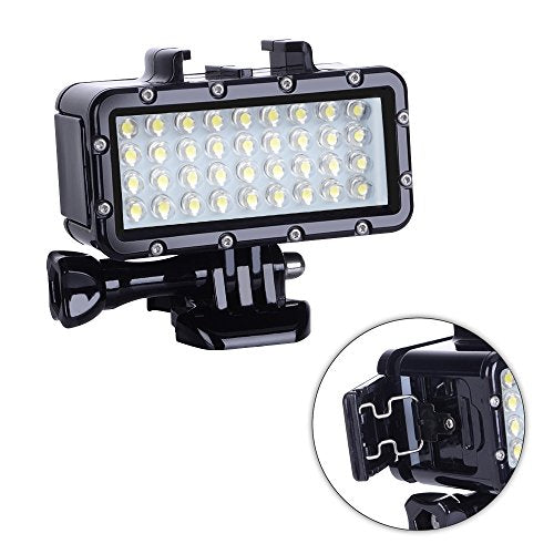 Suptig Diving Light High Power Dimmable Waterproof LED Video Light Fill Night Light Diving Underwater Light Waterproof 147ft for Gopro Mission Hero 13/Hero 12/11/10/9/8/7/6/5/5S/4/3+ DJI osmo Action