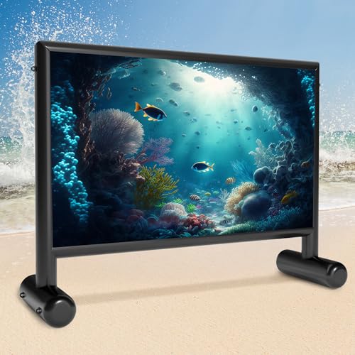 16FT Inflatable Movie Projector Screen Front Rear Projection | Inflatable Outdoor Movie Screen PVC Upgraded,Airtight Design with 600W Air Pump for Outdoor/Indoor, No Continuous Inflation
