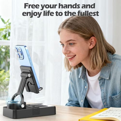 JTEMAN Cell Phone Stand with Bluetooth Speaker and Charging Stand,Piano Keys Design,Music Lovers & Teacher Gifts,Birthday Gifts for Men Women Dad Mom,Cool Tech Gadgets-Black - color: Black