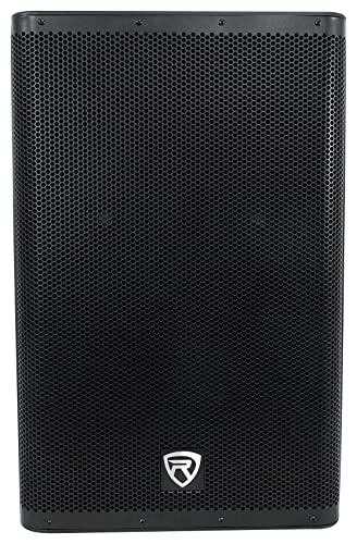Rockville DX15 2000W 15” Powered PA Speaker, 2-Channel Mixer, XLR & 1/4” Inputs, Dual-Angle Pole Mount, Stage Monitor Angle, Perfect for Live Sound, Events, Venues & DJs | 2000W Peak/500W RMS, 1000W Program, XLR/1/4" Mic and Line Inputs, XLR Output, Built