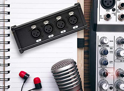 LyxPro 4-Channel XLR to Cat6 Ethercon Breakout Box Pair, Male & Female | Male & female 4-channel XLR breakout boxes carry balanced analog, AES or DMX over one Cat6 cable up to 330 ft. - size: Pair - No Cables