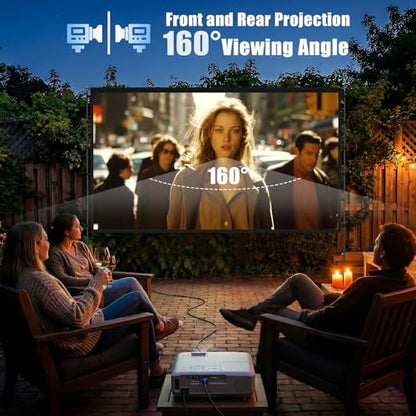 Outdoor Projector Screen with Stand - 120 Inch Portable Projector Screen Outdoor Indoor Projection Screens 16:9 4K HD Movie Screens with Carry Bag Can Enjoy Home Theater Projection Screens