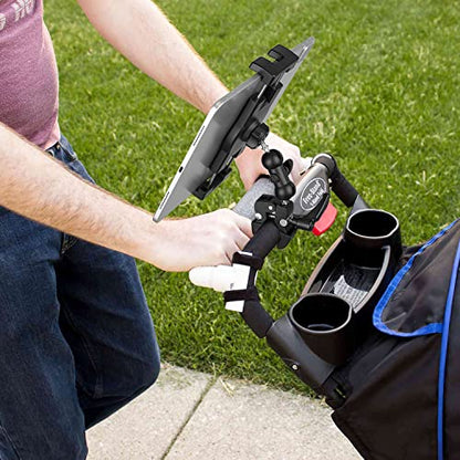 Mippko Tablet Holder for Treadmill/Spin Bike/Stroller/Wheelchair/Golf Cart/Poles/Music Stand/Stationary Bike,360°Adjustable iPad Mount,Compatible with 7~12.9" iPad/Nexus/Fire HD/e-Book/LG G/Switch - style: Tablet Holder