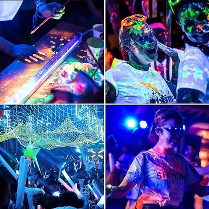 YANYCN 600W 4 Pack LED Black Light,395nm to 405nm LED UV Blacklight, IP66 Waterproof Black Flood Light Outdoor with Plug and SwitchNeon Glow for Glow Party, Halloween, Fluorescent Poster, Body Paint - size: 4pack 600W led black light