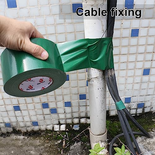BOMEI PACK 3 Inch Green Duct Tape Waterproof,Heavy Duty,3 Inch x 60 Yards,9 Mil Industrial Grade Green Duct,No Residue,Strong,Flexible and All Weather,Professional for Indoor & Outdoor Use - color: green