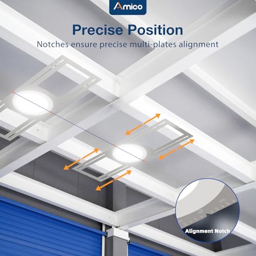 Amico 24 Pack 26 Inch New Construction Mounting Plate, Wafer Light Bracket - size: 26 Inch