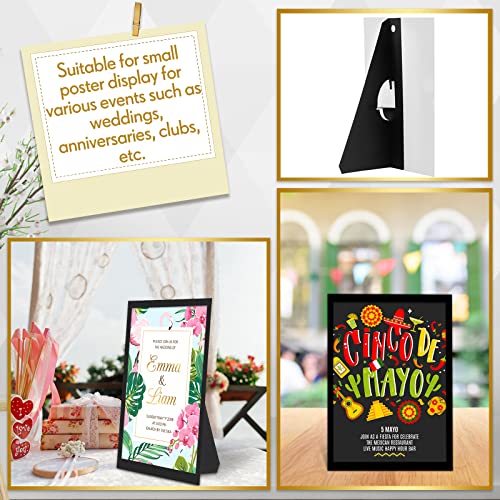 Marspark Poster Stand, 10 Inch, Black, 12 Pack | Self Stick Easel Back Poster Board Stand, Convenient Peel and Stick Self Adhesive Easels Display Cardboard Sign - color: Black, size: 10 Inch