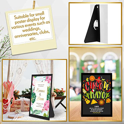 Marspark Poster Stand, 10 Inch, Black, 12 Pack | Self Stick Easel Back Poster Board Stand, Convenient Peel and Stick Self Adhesive Easels Display Cardboard Sign - color: Black, size: 10 Inch