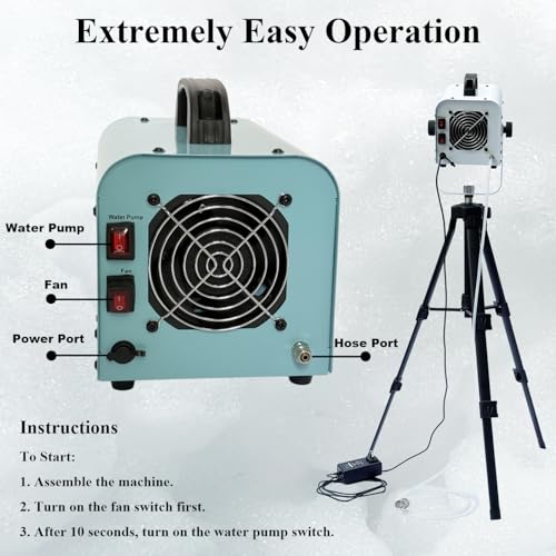 LANGXUN 600W Foam Machine with Tripod Stand, Portable Party Foam Cannon Maker, Blue, Includes 2 Packs Foam Powder for Pool, Backyard, Outdoor Events, Birthdays, Summer Camp (Blue)
