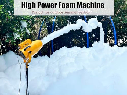 1200W Party Foam Machine, Pool Water Toys, Bubble Machine with 3pcs Foam Granules and Water Tank, Holiday & Birthday, Business Celebrations, - color: Yellow Foam Machine