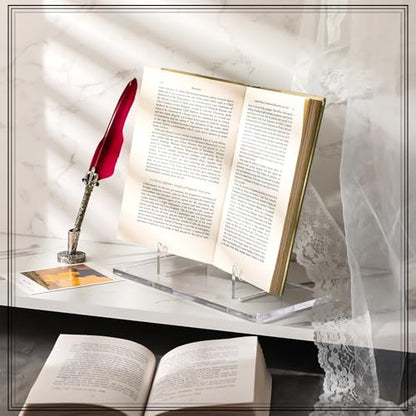Jetec Acrylic Book Stand Clear Easel Stand for Display, 11 x 6 x 12 Inch - size: 11 x 6 x 12 Inch