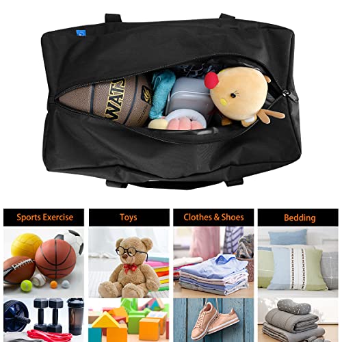COOLBEBE 2 Pack 24" Sports Duffle Bag - 53L Travel Duffel Tote Bag, Black - size: 24” x 12” x 12” 2Pack