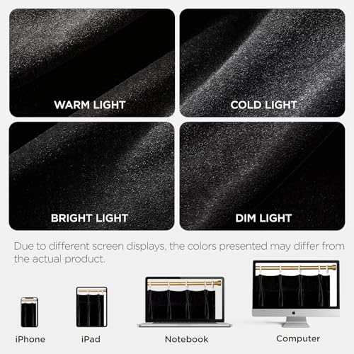 Joydeco Pinch Pleated Velvet Curtains 108 Inch Long 2 Panel Set,Black Velvet Curtains for Living Room Bedroom, Back Tab Thermal Insulated Blackout Drapes with Adjustable Hooks (40”W x108”L,Black) - color: Black, size: 40"W x 108"L (Pack of 2)