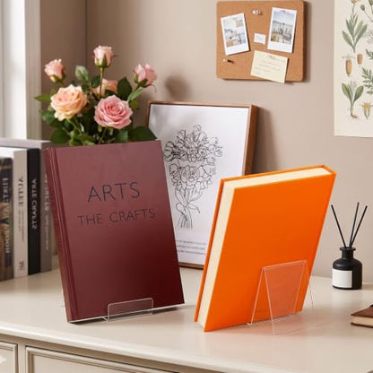 20 Pcs Clear Book Stand, 3 x 4 Inch Acrylic Book Holder