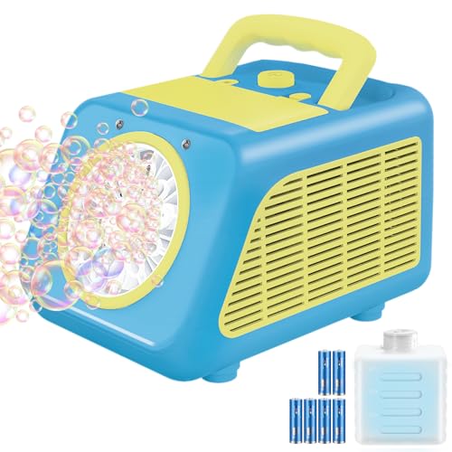 Bubble Machine Automatic Blower for Kids: Bubble Marker for Parties Battery Operated Bubble Machine for Toddlers | 20000+ Bubbles Per Min with 2 Speed Levels - Outdoor Toys for Birthday Wedding - color: Green