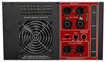 Rockville RBG18FA 18" Powered Folded Horn PA/DJ Subwoofer Bundle with Riser | 3000W Peak / 750W RMS, XLR/TRS Inputs, XLR Thru/High Pass Outputs, Variable Low Pass, ISO 12-18 Isolation Platform, 3-items