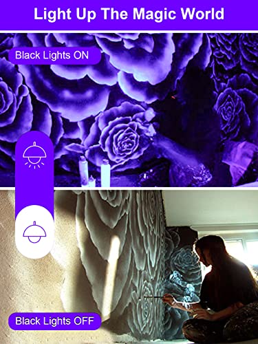 ZUCKEO 15W Halloween Blacklight Spotlight Outdoor LED Black Lights Waterproof Landscape Lighting with US Plug for Glow Dancing Party Body Painting Neon Poster Christmas Decorations(2Pack) - size: 2 Pack