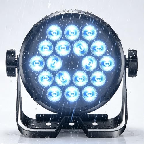 SHEHDS Par Lights IP65 Waterproof Outdoor LED 18x12W RGBWA+UV Uplights