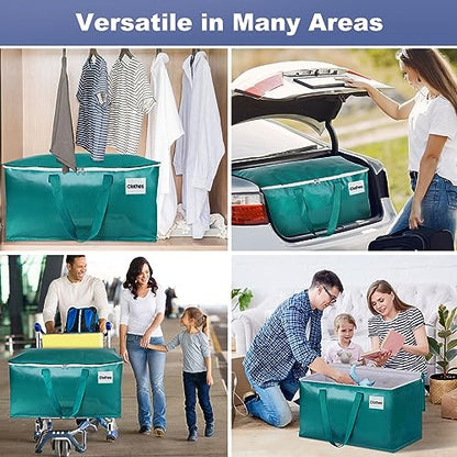 StorageRight Moving Bags, Moving Boxes, 93L 4-Pack Sotrage Bags Totes,Green - color: Green, size: 4 Pack