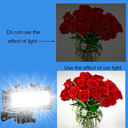 Suptig Diving Light High Power Dimmable Waterproof LED Video Light Fill Night Light Diving Underwater Light Waterproof 147ft for Gopro Mission Hero 13/Hero 12/11/10/9/8/7/6/5/5S/4/3+ DJI osmo Action