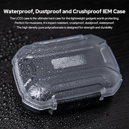 Linsoul LC02 Waterproof Earphone Storage Box, Portable Earbud Hard Case | in Ear Monitor Use, Travel Carrying Case for Headphones and IEM Cables, Fit for ZS10 PRO Cadenza Supermix4 Hype4 Zero:2 Zonie