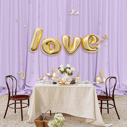 MEETSKY Purple Backdrop Curtains,Wedding Backdrop Drapes,5ft x 7ft,2 Panels | Wedding party backdrops curtains,lavender photo backdrop,fabric background curtains,rod pocket,boy girl baby shower - color: Light Purple, size: 60"W x 84"L (Pack of 2)